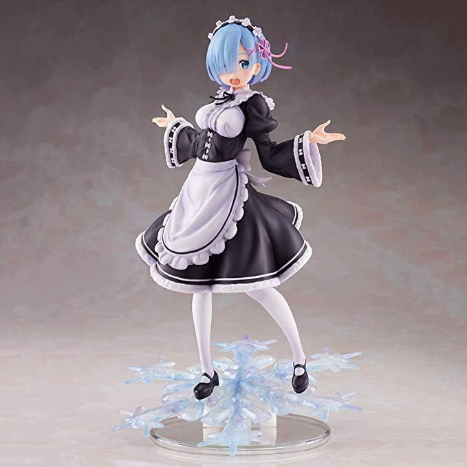 Re:Zero -Starting Life in Another World Doll Crystal Rem Maid Dress Figure  Perfect Details Really Restored Characters Model Toy 