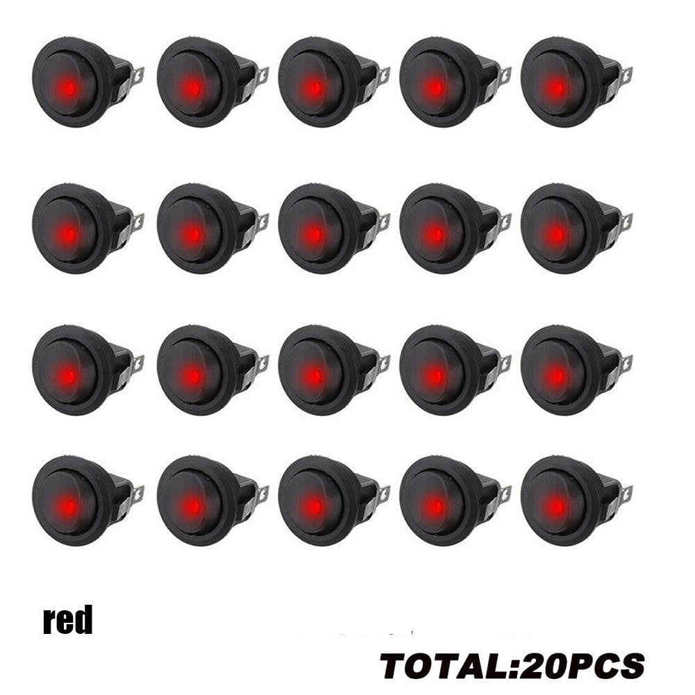 4 HOLE Black Powder Coated w/ 4 LED toggle switches RED 