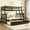 Espresso, variant on HighSound Wood Bunk Bed Twin Over Full with Trundle, Bunk Bed Frame with Rubber Wood Frame, Space-Saving Bunk Bed with Ladder & Safety Guardrails, No Box Spring Needed, Espresso