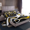 thumbnail image 1 of Erosebridal Abstract Stripes Full Sheet Sets,Geometric Circle Bedding Full Size,Breathable Bed Sheets Set Full Size,Lines Decor,4pcs, 1 of 7