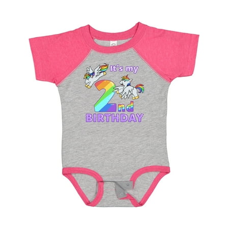 

Inktastic It s My 2nd Birthday Unicorn Gift Baby Boy or Baby Girl Bodysuit