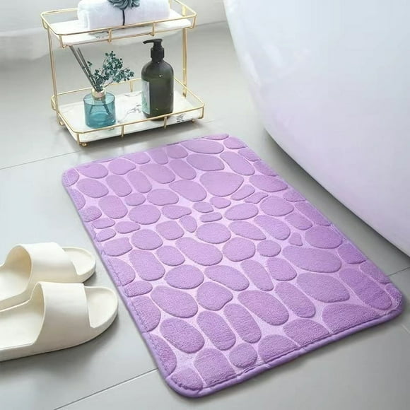 Zonao Discount Bathroom Rug Set Of 2 Memory Foam Bath Mat Toilet Mat Soft Absorbent Thick Rug Non-Slip Backing Universal Machine Washable