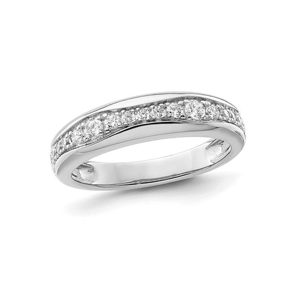 2/5 Carat (Ctw VS2-SI1, G-H) Lab-Grown Diamond Band Ring in 14K White Gold (SIZE 7)