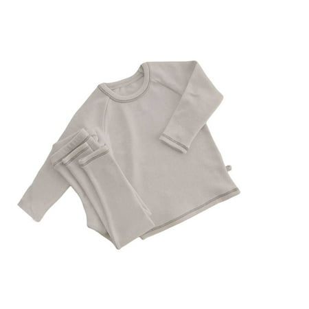 

Worallymy Kids Pajamas Set Cotton Long Sleeve Toddler Underwear Autumn Winter Home Office Tops Bottom Sleepwear Warm Suit for Girls Beige 100cm