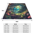 thumbnail image 3 of Fuzoiu Enchanted Forest Butterfly A Print Ultra-Soft Micro Fleece Blanket,All Seasons Flannel Throw, Lightweight Blanket for Bed, Sofa, Couch, Movie Night, Camping, and Travel-60"x50", 3 of 7