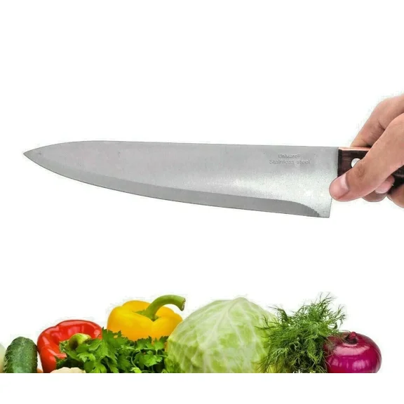 8 Inch Stainless Steel Chef Knife With Wooden Handle, Sturdy