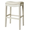 thumbnail image 1 of Open Box Maven Lane Adrien Saddle Backless Bar Stool w/Nailhead Trim, White Oak, 1 of 6