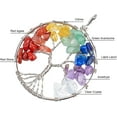 thumbnail image 6 of 10pcs Tree of Life Pendant Charms Gemstone Chakra Crystal Quartz Stone Pendant Chakra Crystals Tree Life Charms Good Luck Yoga Charms, 6 of 7