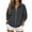 Dark Gray #043, variant on Full Zip Up Sweatshirt Women No Hood Oversized Casual Long Sleeve Collared Jacket 2026 Fall Winter Loose Clothes, S-3XL