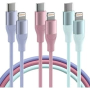 Maoday iPhone Charger [Apple Mfi Certified] 3Pack 6ft Usb c to Lightning Cables Fast Charging iPhone Cord Compatible with iPod iPad