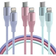 Bkayp iPhone Charger [Apple Mfi Certified] 3Pack 6ft Usb c to Lightning Cables Fast Charging iPhone Cord Compatible with iPod iPad