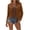A Khaki, variant on Ndbuld Light Jacket Women Women V Open Front Long Sleeve Studded Fringe Tassel Cropped Solid Casual Western Jacket Outerwear,Black,L