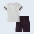 thumbnail image 5 of TOWED22 Toddler Boys Summer Outfits Mamas Boy Checkerboard Short Sleeve T-Shirts Tops and Elastic Waist Shorts Clothes Sets Light Gray,3-4 Y, 5 of 5
