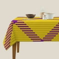 thumbnail image 3 of ZNDUO Square Waterproof Table Cloth, Washable Wrinkle Resistant Vintage Yellow Buffalo Plaid Pattern Polyester Table Cover, 60"x60", 3 of 8