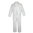 thumbnail image 4 of 5-7pc White Baby Kid Boys Christening Formal Tail Tuxedo Suits Cross Hat Stole, 4 of 6