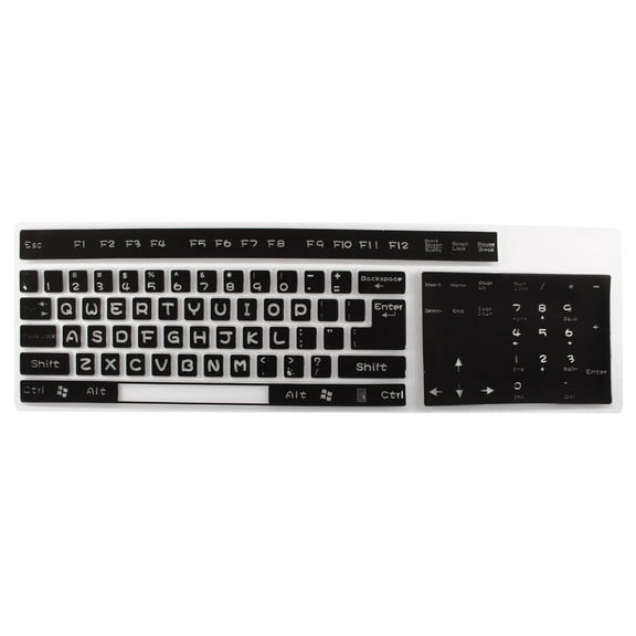 Black Clear Anti Dust Desktop Keyboard Protect Film Cover 44.5cm x 13.5cm