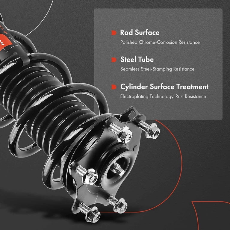 CSsunny Front Complete Strut Assembly With Coil Springs - 2013-2015 Chevy Camaro V6 3.6L, Pair (Left+Right)