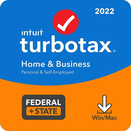 [Old Version] TurboTax Home & Business 2022 Tax Software, Federal and State Tax Return [PC/MAC Download]