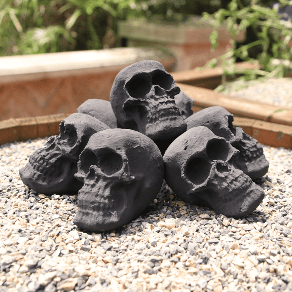 Heyfurni Fireproof Skulls Fire Pit Logs (7 Pack)