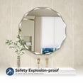 thumbnail image 2 of SNUGACE Miroir Rond Biseauté Sans Cadre pour Salle de Bain, 24? Argent, 2 of 4