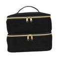 thumbnail image 1 of Estuche de transporte jinwen para esmaltes de uñas 30 frascos doble capa negro, 1 of 8