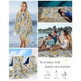 thumbnail image 5 of Yellow Rose Beach Towels Oversized Super Absorbent, Vintage Country Botanical Floral Vines Lightweight Bath Towel Quick Dry Sets For Bathroom/Pool/Rv Camping/Beach Play/Gym Room/Picnic 35"x70", 5 of 8
