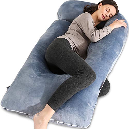 U SHAPE PREGNANCY  SUPPORT PILLOW WITH REMOVABLE VELVET COVER 