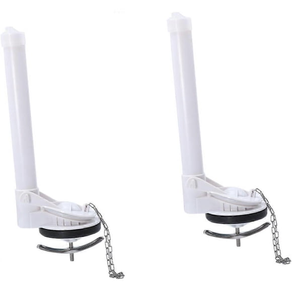 2pcs Toilet Tank Drain Flush Tank Valve Toilet Chain Toilet Flush Repair Tool abs white Toilet Flush Connecting Valve Drain Valve Flapper Chain