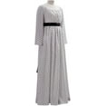 thumbnail image 3 of Womens Renaissance Medieval Peasant Dress Empire Waist Regency Era Ball Gown, 3 of 5
