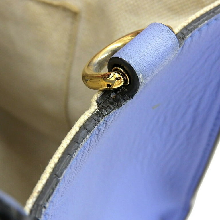 Pre-Owned Gucci 443089 525040 Bow Handbag,Shoulder Bag Blue