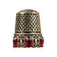 thumbnail image 3 of Dedales de costura, dedales de metal para coser a mano protector de dedos, accesorios de artesanía para acolchar para tejer herramienta de bricolaje Cristal de oro BLESIY dedal de costura, 3 of 8