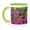 Green/White, variant on 3drose, Ruby-throated Hummingbird Male Feeding on Petunias, Texas, Usa., 11oz Two-tone Black Mug