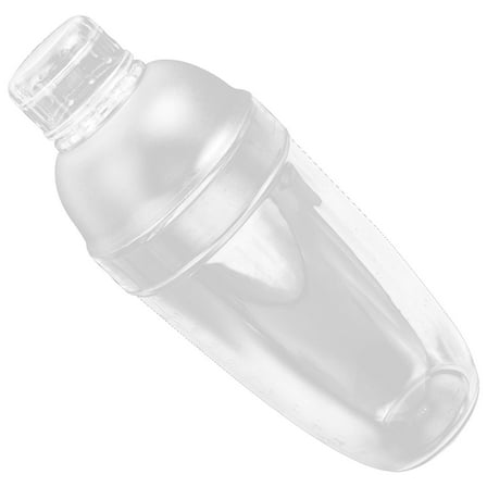 PAMINGONO Transparent Plastic Cocktail Shaker for Kitchen Use Material with Comfort Grip and Design 450ml