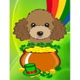thumbnail image 1 of Carolines Treasures BB2000CHF Chocolat Brun Caniche St. Patricks Jour Toile Maison Drapeau, 1 of 4