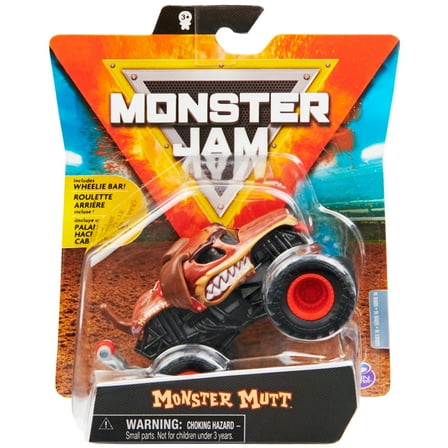 Monster Jam, Official Monster Mutt Monster Truck, Die-Cast Vehicle, Ruff Crowd Series, 1:64 Scale