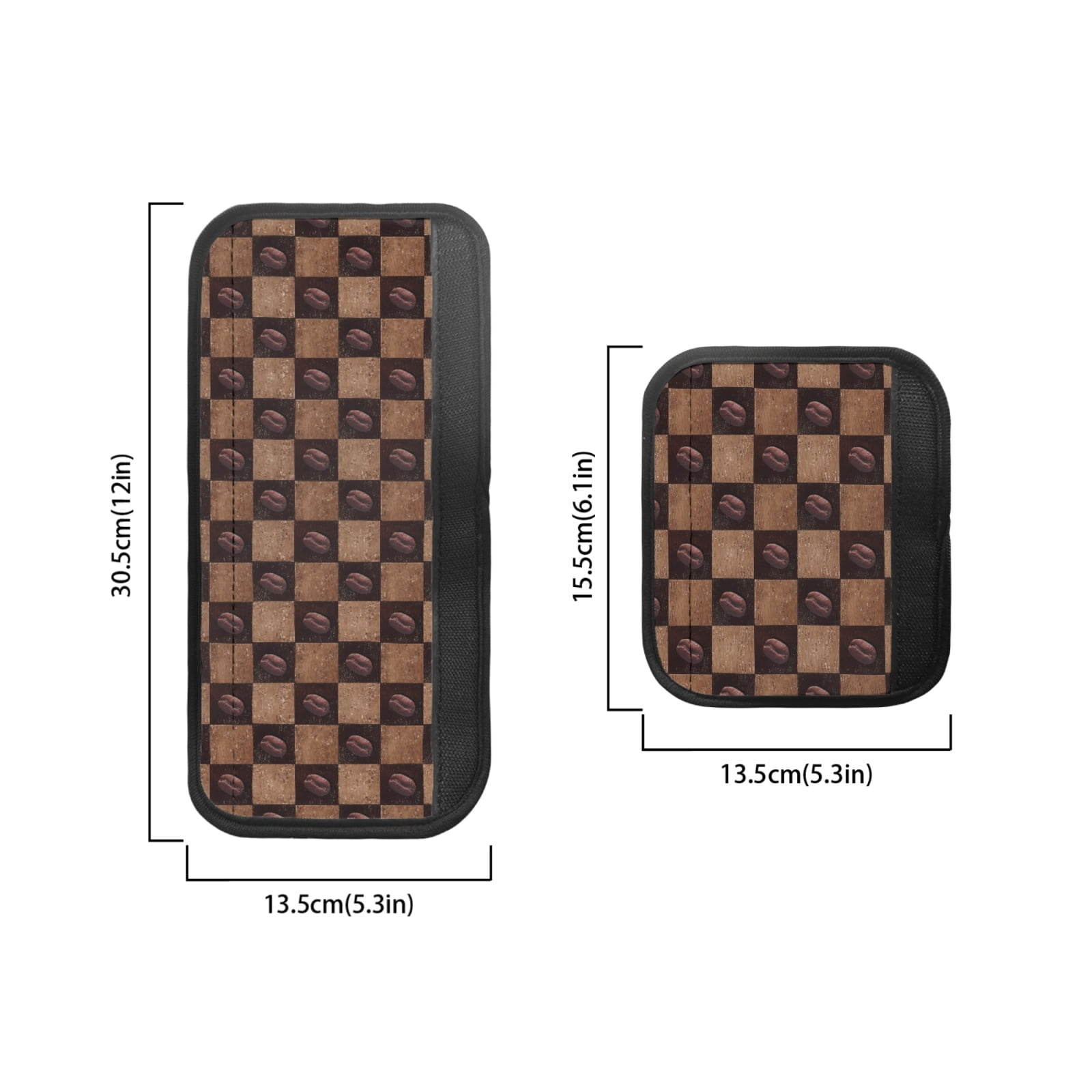 SEANATIVE Refrigerator Door Handle Covers Set of 6 Washable Electric Appliance Decor Handles Fridge Dishwasher Kitchen Cabinet Door Cloth Protector Indoor Home Decor, Coffee Bean Brown Plaid
