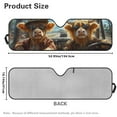 thumbnail image 5 of Uorisanigo Windshield Sun Shade for Jeep, Highland Cow Animal Print Front Windshield Sunshade Compatible with Wrangler TJ JK JL1997-2024 - Car Window Heat Shield Keep Your Car Cooler, 5 of 7