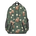 thumbnail image 3 of Highland Cow and Daisy Print Backpack for School, Cute School Bag with Adjustable Shoulder Straps and Padded Back, 16.9"x12.6"x5.9", 3 of 5