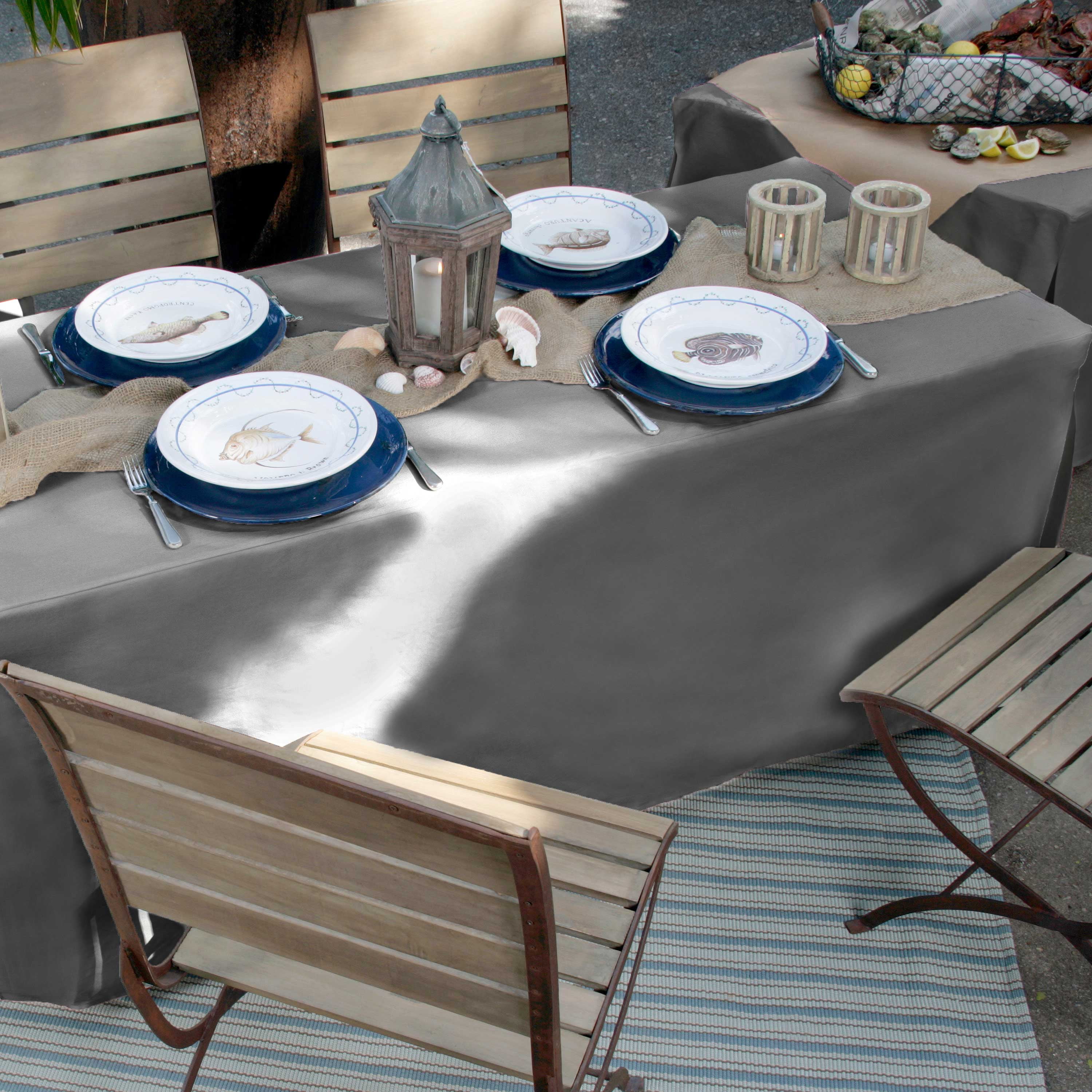 Tablevogue 96" x 30" Fitted Tablecoth Cover, Multiple Colors and Sizes Available