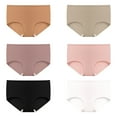 thumbnail image 6 of FLMEI Women's Briefs Underwears Silk Women Panties Hollow out Panties Breathable Seamless Briefs Mid-Waist Stretch Underwear M-XL, 6 of 8