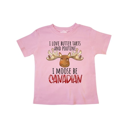 

Inktastic I Love Butter Tarts and Poutine I Moose Be Canadian Pun Gift Toddler Boy or Toddler Girl T-Shirt