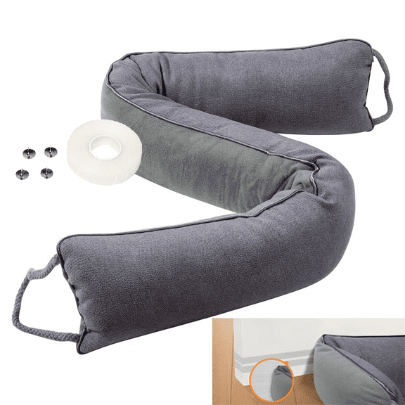 Door Draft Stopper, 36 Inch Under Door Draft Blocker Noise Stopper, Weighted Wind Blocker Draft Guard for Bottom of Door-Gray