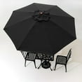 thumbnail image 3 of 8.8ft 8 Ribs Patio Umbrella Replacement Cover Canopy, Outdoor Market Beach Deck Replacement Cover Top,Black (Cover Only), 3 of 14