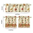 thumbnail image 6 of Rod Pocket Kitchen Curtain Set 3-Piece, 27.5x36 Inch Valance & Tier Drapes, Polyester Pongee Cafe Curtains for Living Room, Bathroom, Farmhouse Rustic Country Window Treatments., 6 of 6
