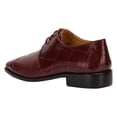 thumbnail image 3 of LIBERTYZENO Mens Genuine Leather Male Oxford Style Lace Up Dress Shoes, Burgundy, 3 of 6