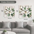 thumbnail image 5 of Flowers Leaves Wooden Wall Clock Silent Non Ticking, Farmhouse White Botanical Magnolia Retro Square Wall Clocks Battery Operated, Decor Clock for Home Office, Living Room, Kitchen, 10 Inch, 5 of 9