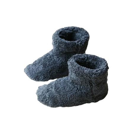

Wazshop Mens Womens Booties Slippers Plush Lined Warm Shoes Memory Foam Slipper Socks Lightweight Fluffy House Shoe Unisex Boots Slip On Anti-Slip Blue Men US 9.5-10