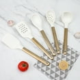 thumbnail image 3 of Cook with Color 5-Piece Stainless Steel & Silicone Utensil Set – Durable & Nonstick Safe, 3 of 5