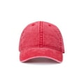 Time and Tru Women's Washed Cotton Twill Baseball Hat, Red Mark