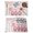 Gray, variant on Galentine's Day Placemats Set of 6 Pink Gnomes Love Heart Balloon Tree Branch Place Mats Indoor Wipeable Table Mats Washable Dining Table Placemats for Kitchen Holiday Party Home Decor 13x19 Inch
